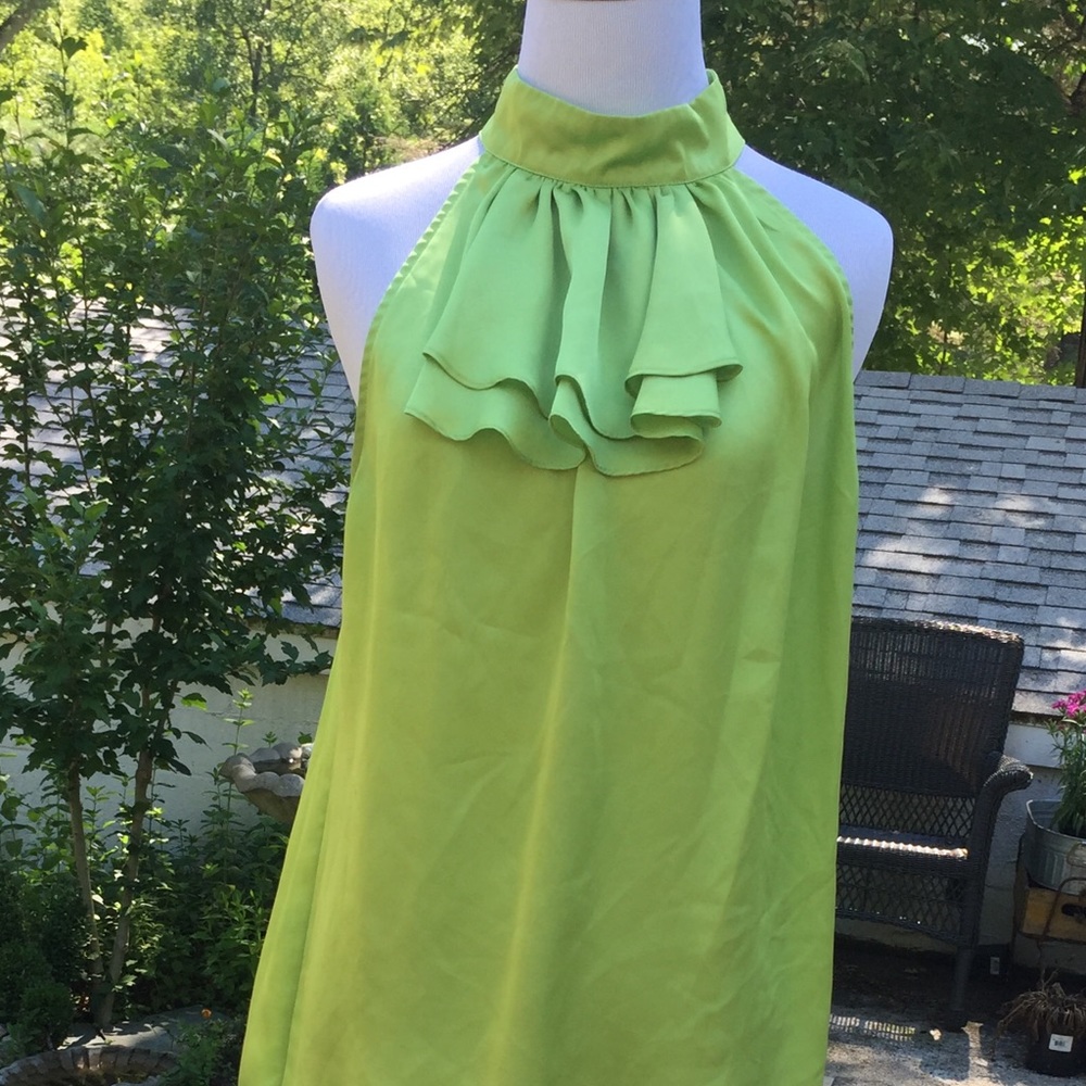 Sleeveless Green Top